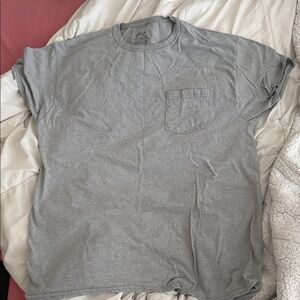 Hanes Light Gray Men's Short Sleeve Tee